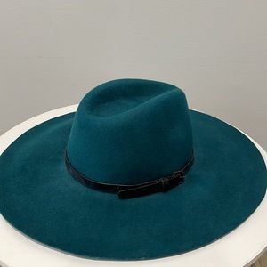 Women’s BCBGMAXAZRIA Emerald Green Wool Fedora Hat